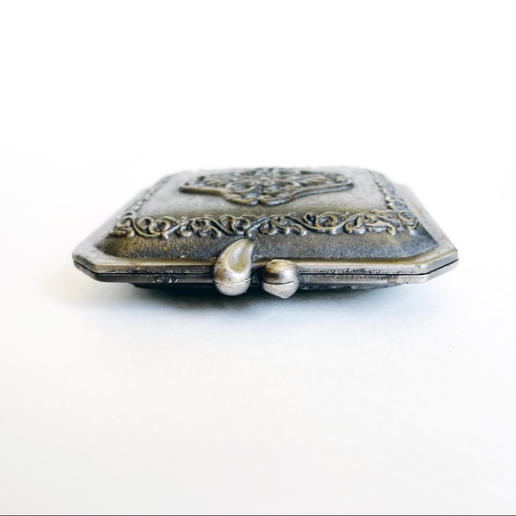 Vintage Pewter Mirror + Photo compact - Picture 2 of 4
